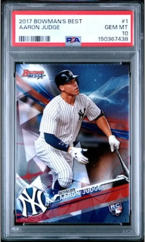 Aaron Judge 2017 Bowman's Best rookie card, PSA GEM MT 10